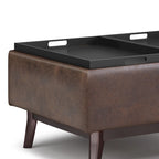 WYNDENHALL Ethan 34 inch Wide Mid Century Modern Rectangle Table Ottoman