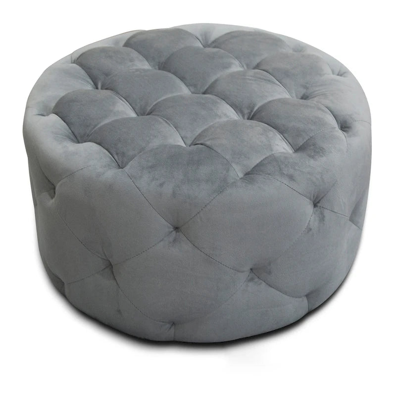 Warehouse of Tiffany Meerna 24-inch Round Tufted Padded Ottoman (Optional Colors)