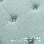 Fabric Entryway Bench Beige/ Grey Upholstered Storage Bench with X-Shaped Legs, 36-inch