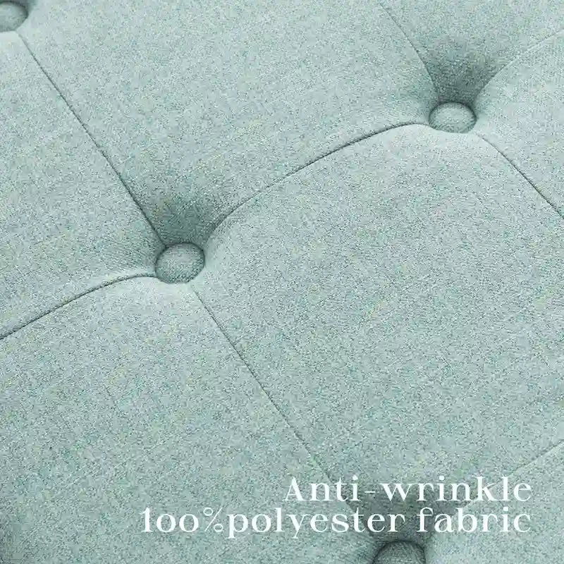 Fabric Entryway Bench Beige/ Grey Upholstered Storage Bench with X-Shaped Legs, 36-inch