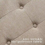 Fabric Entryway Bench Beige/ Grey Upholstered Storage Bench with X-Shaped Legs, 36-inch