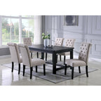Roundhill Furniture Leviton Antique Black Finished Wood 7-piece Dining Set