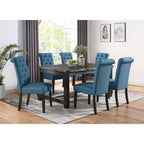 Roundhill Furniture Leviton Antique Black Finished Wood 7-piece Dining Set