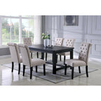 Roundhill Furniture Leviton Antique Black Finished Wood 7-piece Dining Set