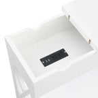 Convenience Concepts Oxford Flip Top End Table with Charging Station and Shelf