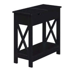 Convenience Concepts Oxford Flip Top End Table with Charging Station and Shelf