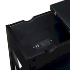 Convenience Concepts Oxford Flip Top End Table with Charging Station and Shelf