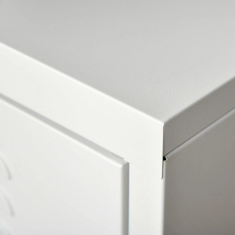 HOMCOM Industrial End Table, Living Room Side Table with Locker-Style Door and Adjustable Shelf - 15.75x15.75x19.75