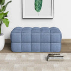 Luxerna 36-inch Padded Natural Linen Box Weave Comfort Bench