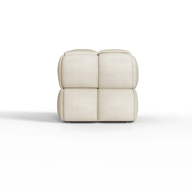 Luxerna 36-inch Padded Natural Linen Box Weave Comfort Bench