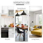 HOMCOM Kitchen Island Mobile Storage Cart with Towel/Spice Rack, 3 Drawers, 2-Door Cabinet and Lockable Wheels