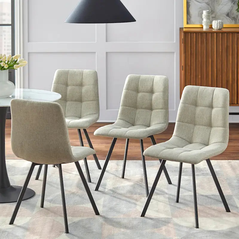 Simple Living Rho Upholstered Dining Chairs (Set of 4)