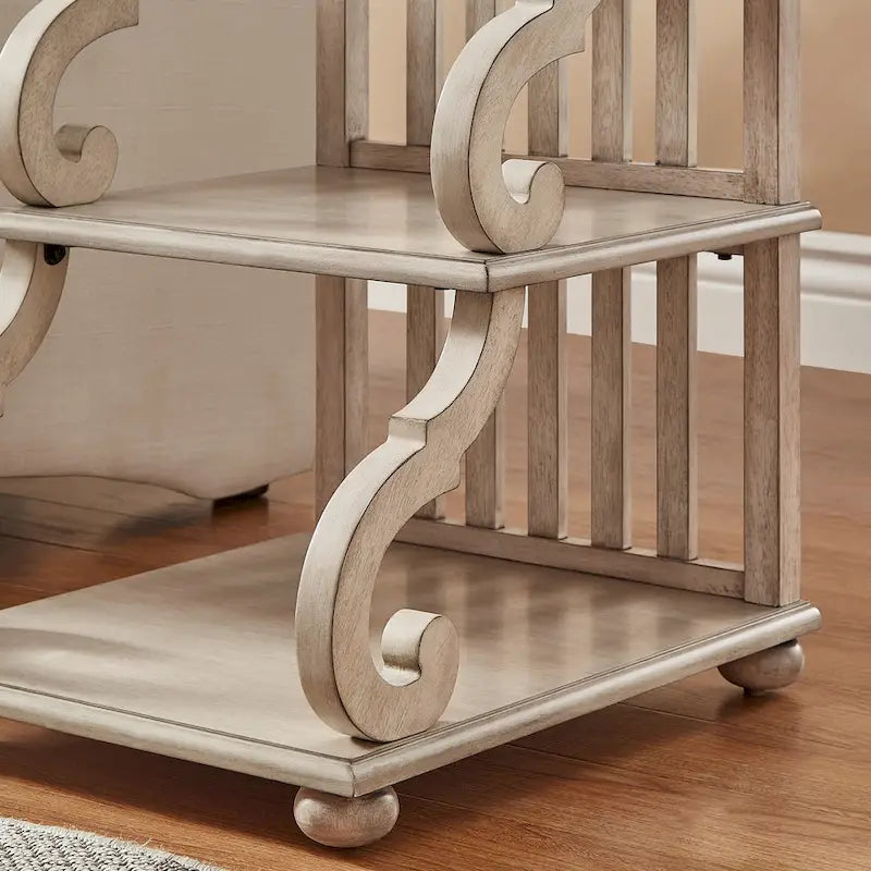 Lorraine Wood Scroll End Table by iNSPIRE Q Classic