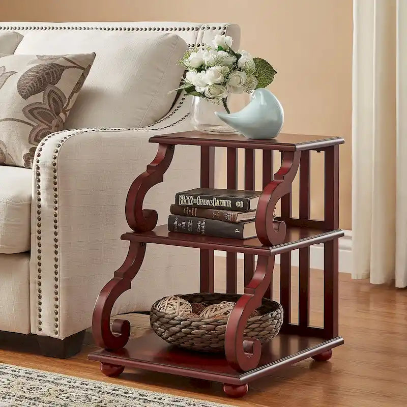 Lorraine Wood Scroll End Table by iNSPIRE Q Classic