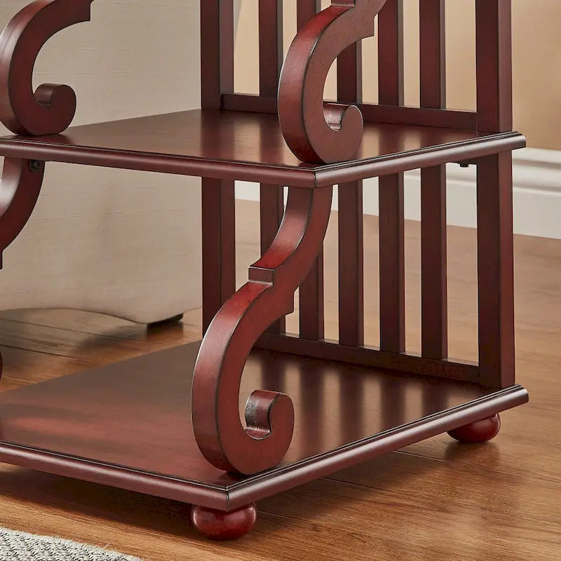 Lorraine Wood Scroll End Table by iNSPIRE Q Classic