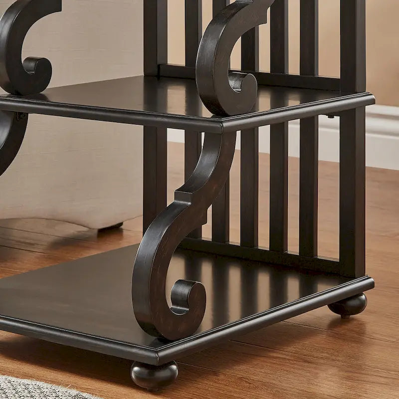 Lorraine Wood Scroll End Table by iNSPIRE Q Classic