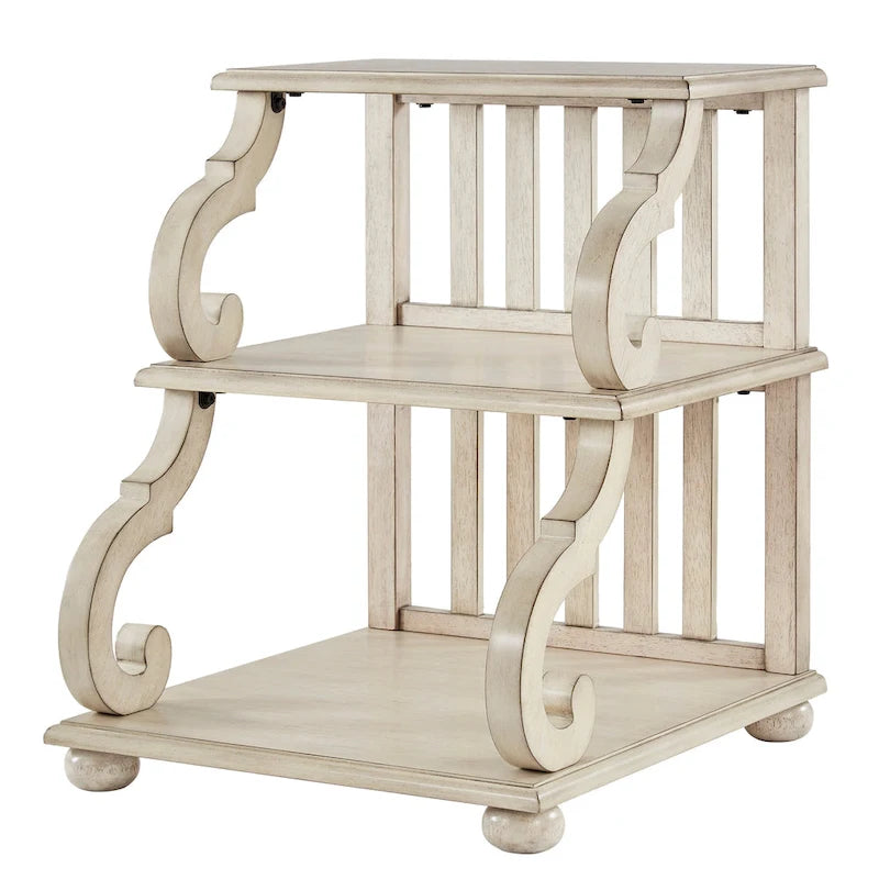 Lorraine Wood Scroll End Table by iNSPIRE Q Classic