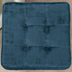 Textured Velvet Ottoman Vanity Stool 18X18X17