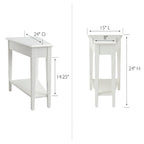 Leick Home Recliner Wedge Table with Shelf