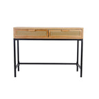 COZAYH 44 Woven Front Modern Farmhouse Console Table Sofa