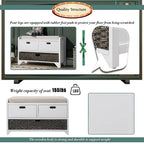 Nestfair Storage Bench Entryway Bench with Removable Basket and 2 Drawers