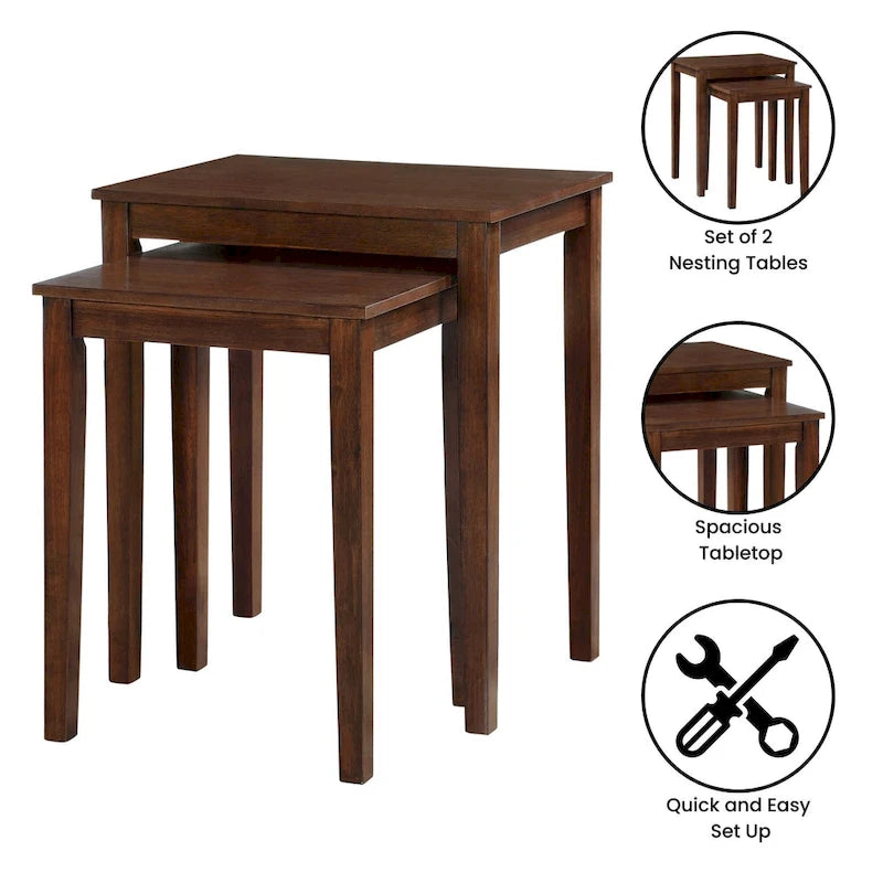 Convenience Concepts American Heritage Nesting End Tables