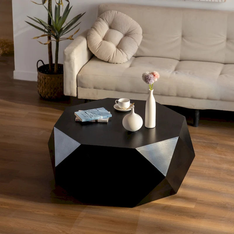 Three-dimensional Embossed Pattern Design American Retro Style Coffee Table