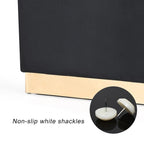 Adeco Ottoman Footrest Vanity Stool Gold Trim Footstool