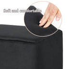 Adeco Ottoman Footrest Vanity Stool Gold Trim Footstool