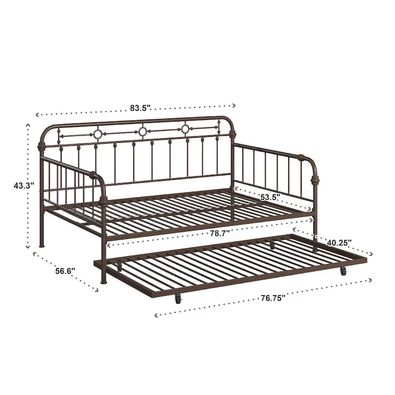 Darren Bronze Metal Full Size Daybed by iNSPIRE Q Classic