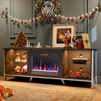 TV Stands with Fireplace for 75 inch TVs Gaming Entertainment Center TV Console - 71 inches