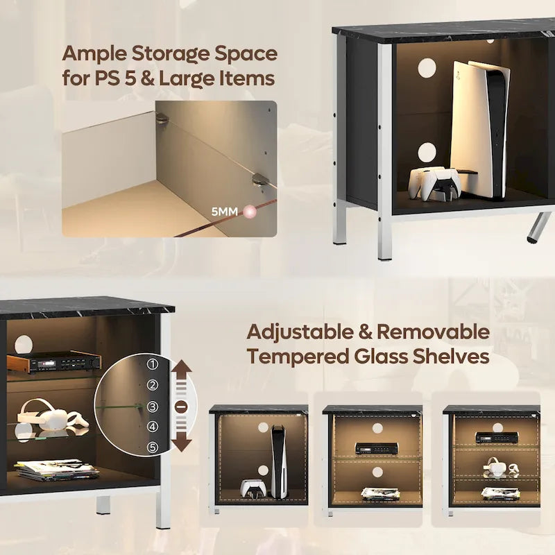 TV Stands with Fireplace for 75 inch TVs Gaming Entertainment Center TV Console - 71 inches