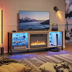 TV Stands with Fireplace for 75 inch TVs Gaming Entertainment Center TV Console - 71 inches