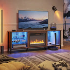 TV Stands with Fireplace for 75 inch TVs Gaming Entertainment Center TV Console - 71 inches