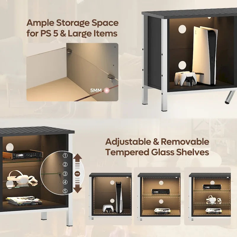 TV Stands with Fireplace for 75 inch TVs Gaming Entertainment Center TV Console - 71 inches