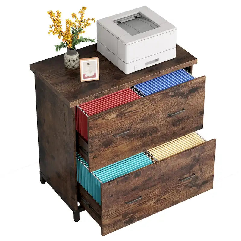 Lateral File Cabinet with 2 Drawers for Home Office, Letter Size