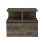 Adele Floating Nightstand with Open Shelf, Drawer, White