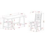 Oller Transitional 47-inch 2-Piece Glass Computer Desk with Chair by Furniture of America