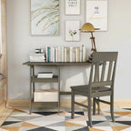 Oller Transitional 47-inch 2-Piece Glass Computer Desk with Chair by Furniture of America