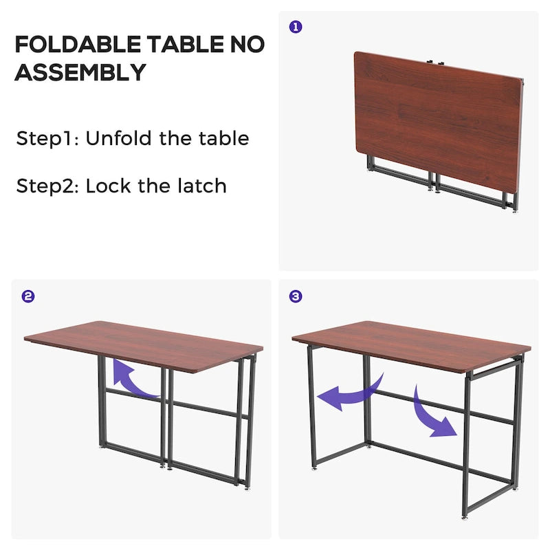 Eureka Ergonomic 43 Folding Desk Home Office Writing Desk