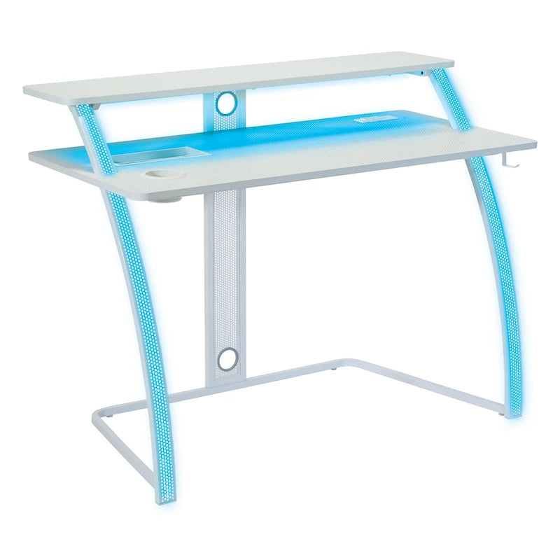 Code 30 Battlestation Gaming Desk in White Finish