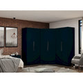 Mulberry Modern 3-sectional Wardrobe 4-drawer Corner Closet