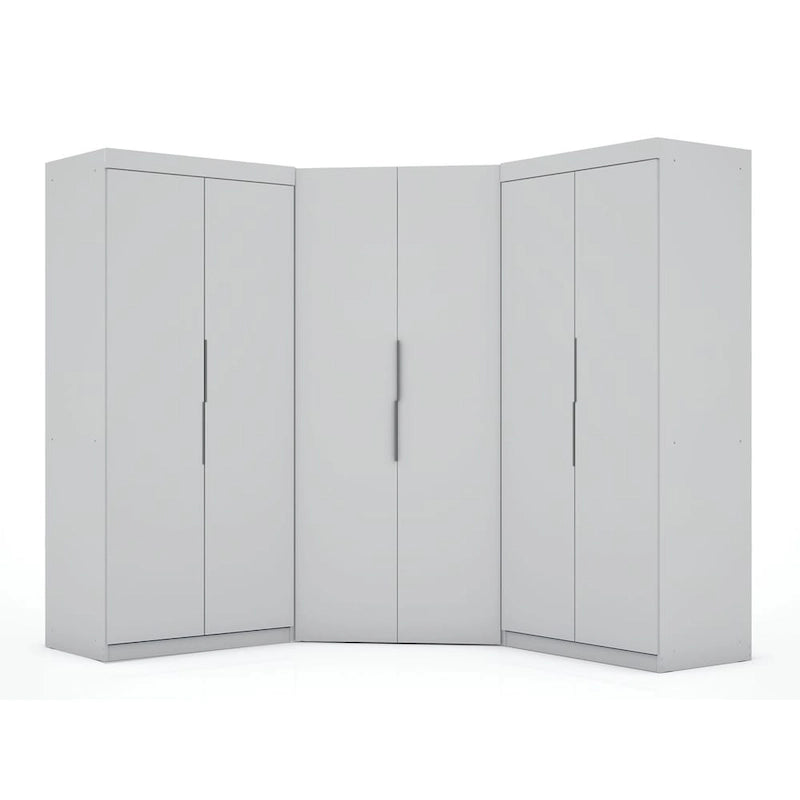Mulberry Modern 3-sectional Wardrobe 4-drawer Corner Closet