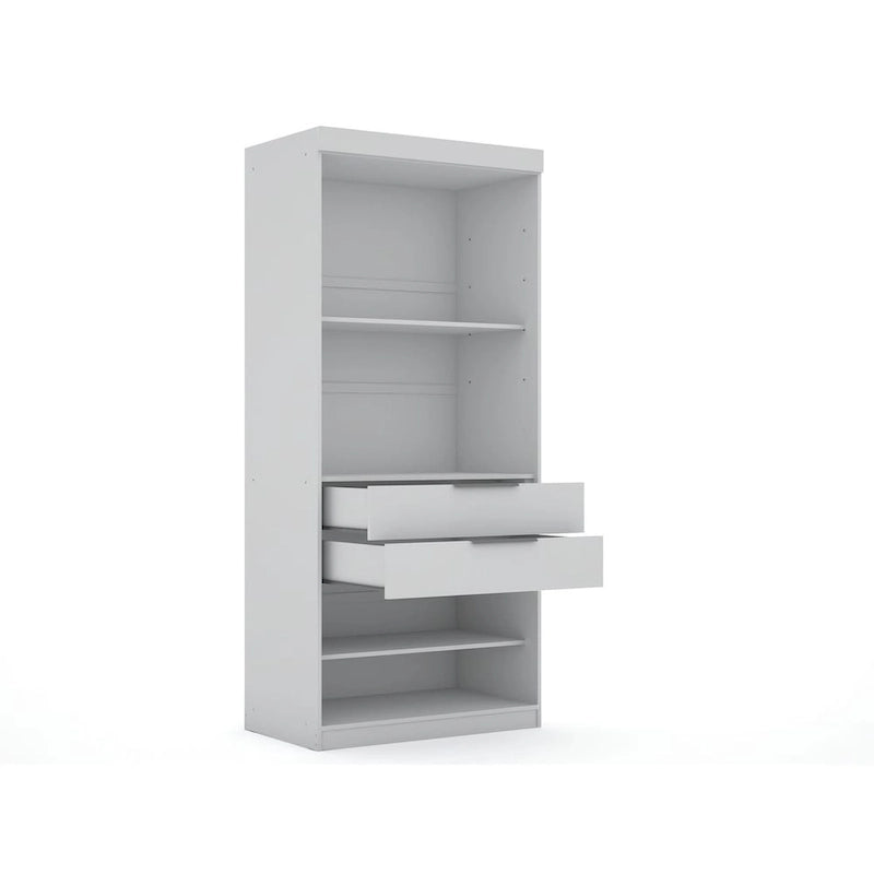 Mulberry Modern 3-sectional Wardrobe 4-drawer Corner Closet