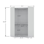 Mulberry Modern 3-sectional Wardrobe 4-drawer Corner Closet