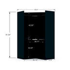 Mulberry Modern 3-sectional Wardrobe 4-drawer Corner Closet