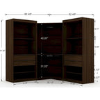 Mulberry Modern 3-sectional Wardrobe 4-drawer Corner Closet