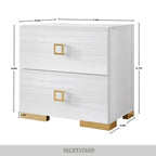 CraftPorch Modern Luxurious 2-Drawers Nightstand