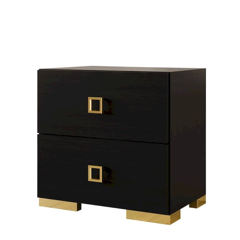 CraftPorch Modern Luxurious 2-Drawers Nightstand