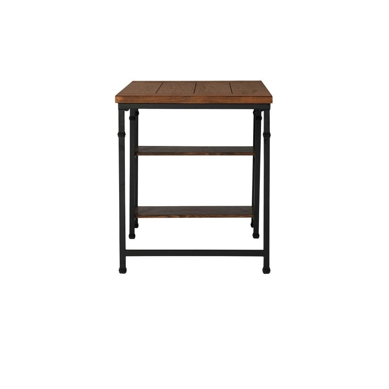 Linon Harrison Metal & Wood Industrial Desk